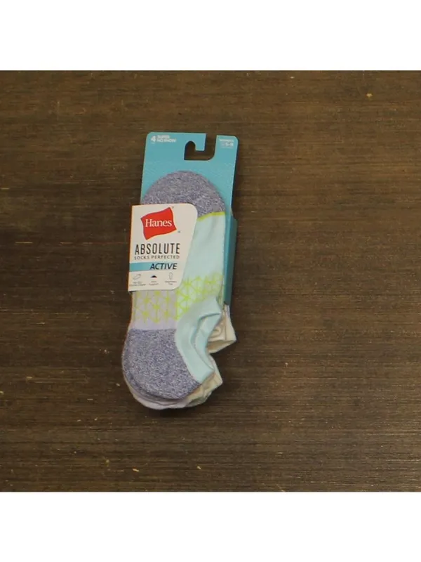 NWT Hanes Women's Absolute Active 4 Pack Super No Show Socks 93246934 5-9 - Image 2