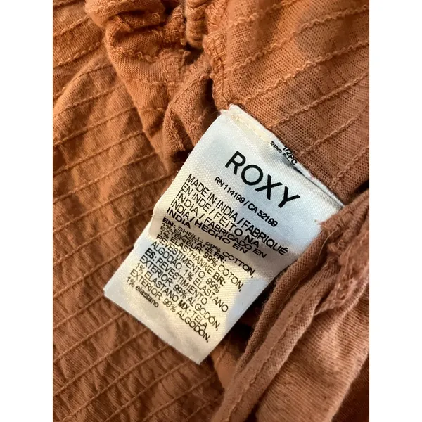 ROXY Flirty Walk Crop Top Size Small S Cinch Cord FEMININE SOFT GIRL ESTHETIC - Image 5