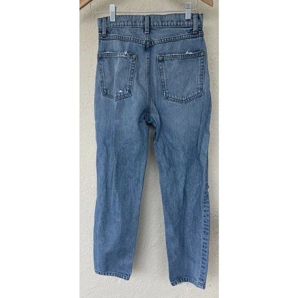 Reformation Julia High Rise Cigarette Jeans Size 27 Distressed Savu Wash Ankle - Image 6