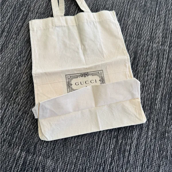 Gucci Tote Bag Cream Canvas Cotton - Image 3