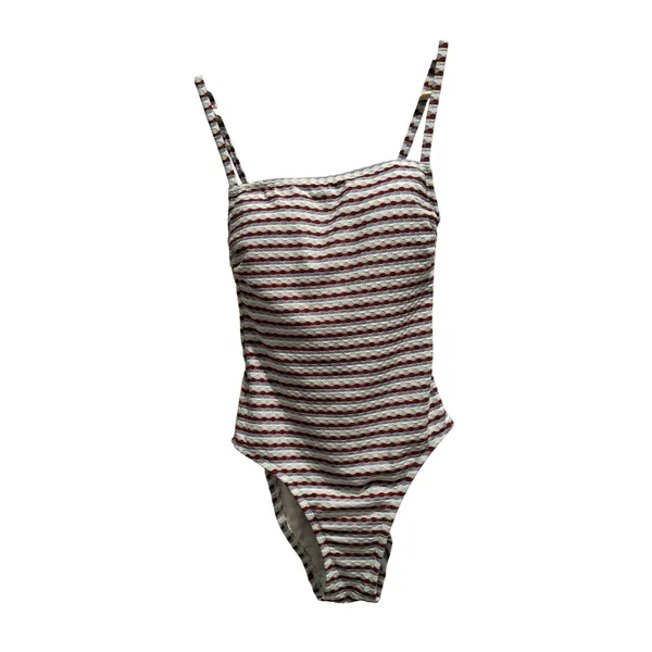 Shade & Shore Womens Striped Textured One Piece Swimsuit XS NWT Beach Vacation - Image 2