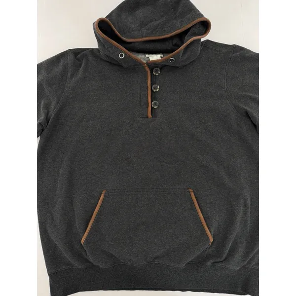 Ariat Real Elevated Hoodie Women’s Sz XL Fleece Leather Trim Henley Sweatshirt - Image 7