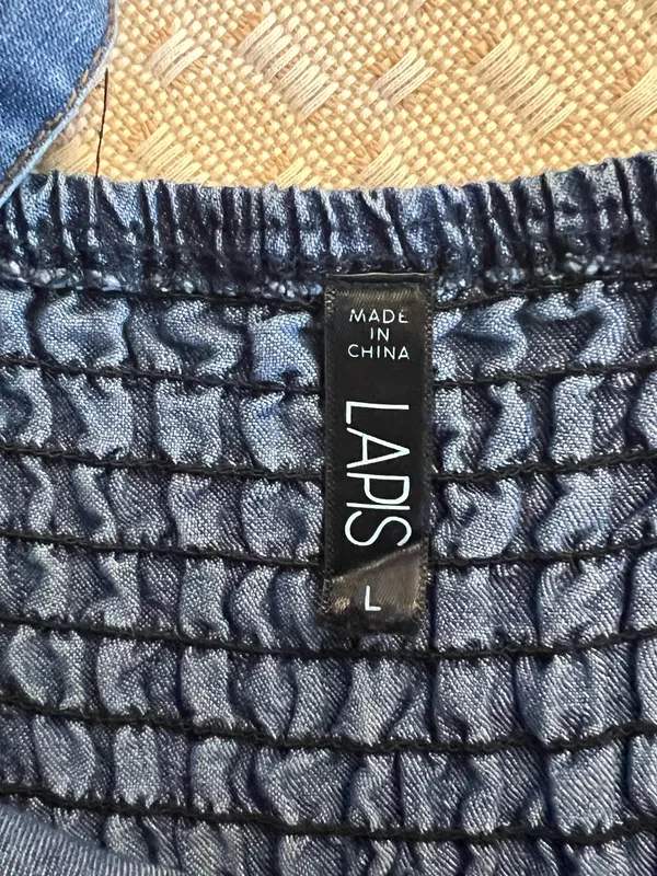 Denim corset maxi dress Blue Size L - Image 5