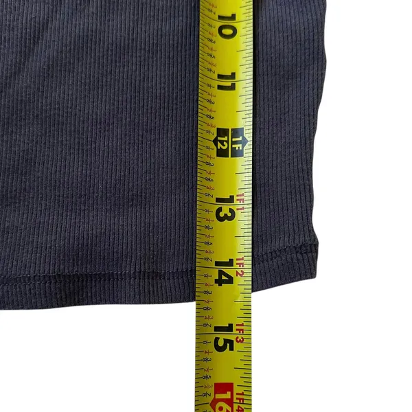 Garage Gray Ribbed Crop Top Women's Size Small | 6-33 - Image 7