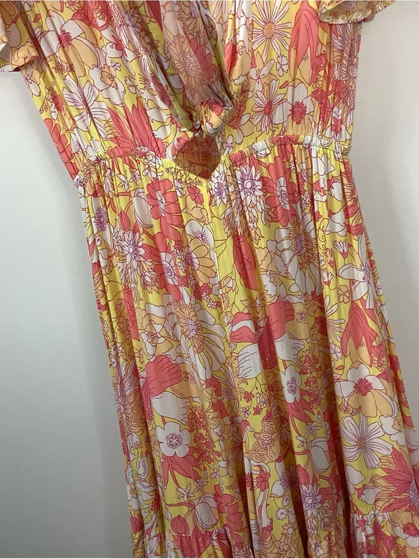 Hello Molly Natural Heights Floral Jumpsuit Size 4 - Image 3