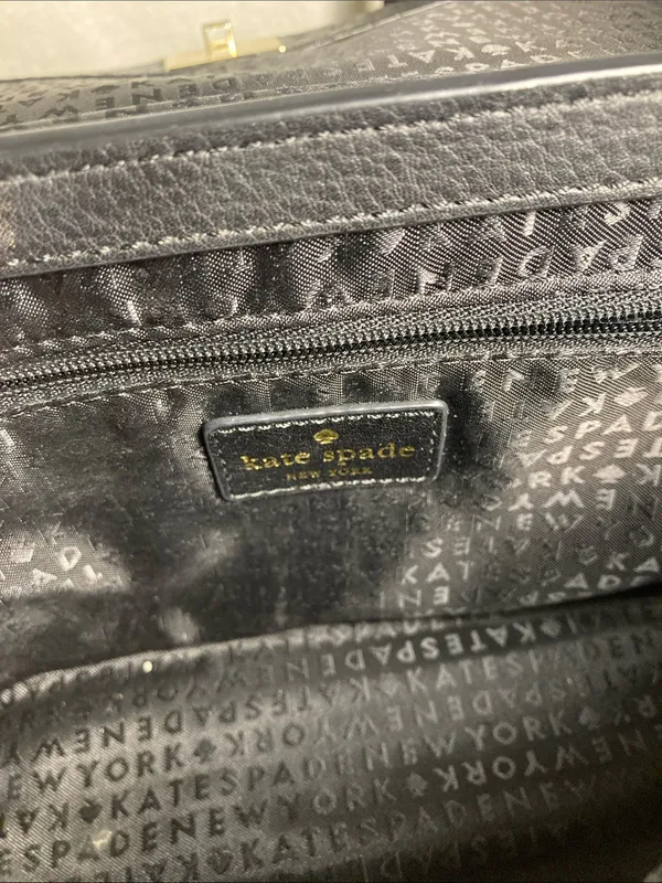 kate spade Black Pebbled Leather Crossbody with Gold Chain Leila SHOULDERBAG - Image 10