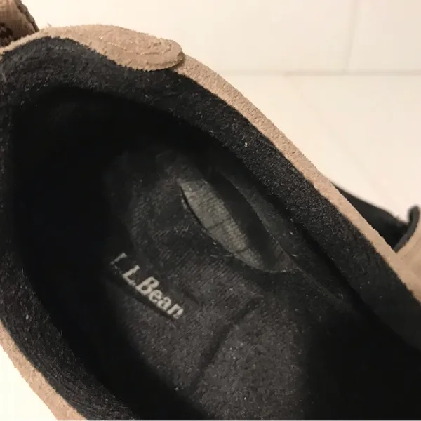 L.L. Bean suede slip on comfort moss shoe women size 8 W - Image 10