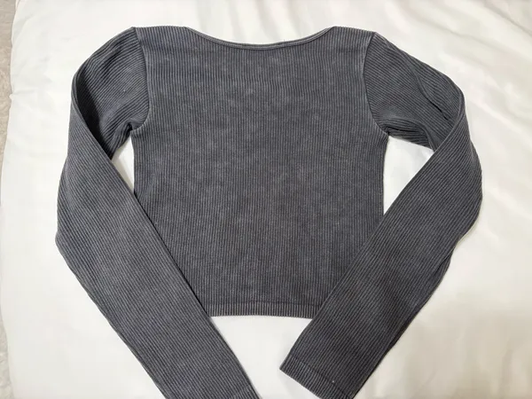 ZARA Crop Long Sleeve Top - Image 2