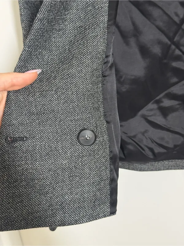 Zara 100% WOOL STRUCTURED BLAZER ZW COLLECTION sz 12 - Image 11