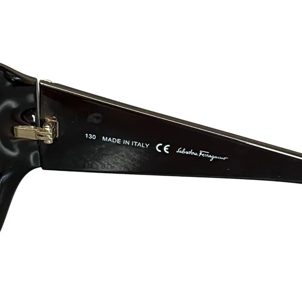 Salvatore Ferragamo brown oversized oval sunglasses tortoise shell frame Y2K - Image 4