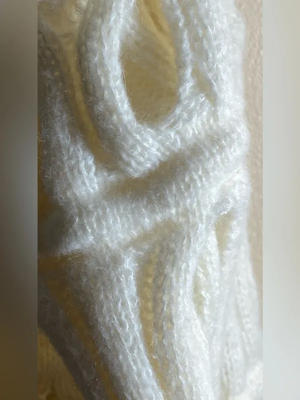 Soft Off White Cutout Knit Crewneck Sweater BNWOT! - Image 2
