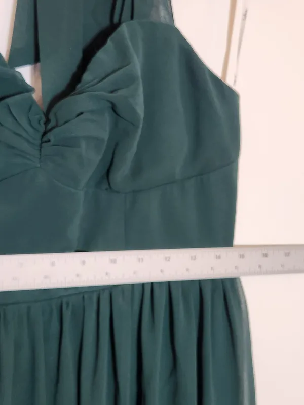 Lulus Green Chiffon Formal Dress with Tie Straps Size Large NWT Wedding Guest - Image 7