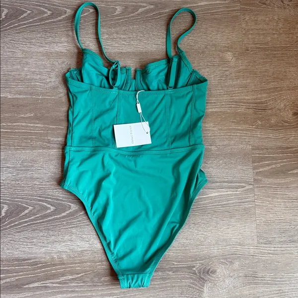 NEW Solid & Striped The Veronica One Piece swimsuit in a teal Small - Image 3