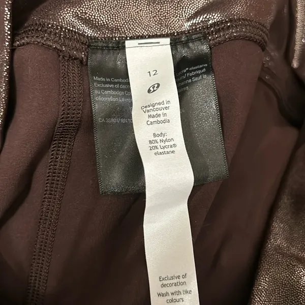 NWT Align HR 25” Legging Shine Foil Print French Press Size 12 - Image 7
