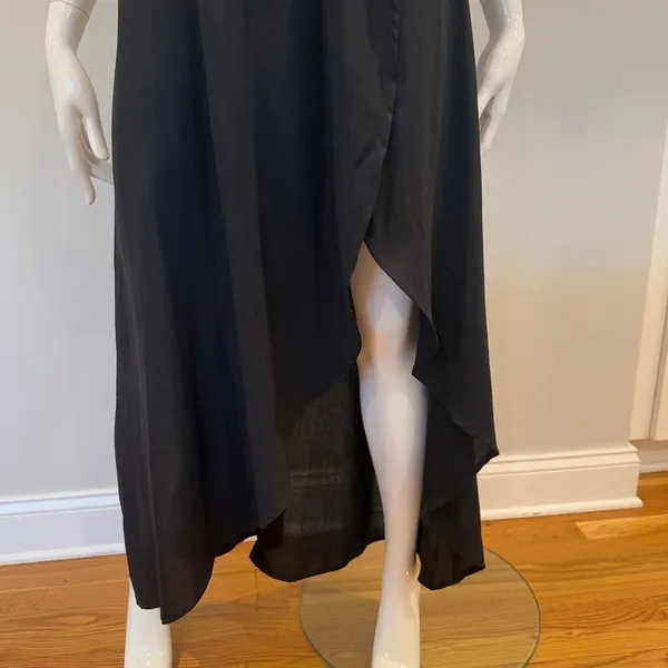 Abercrombie & Fitch Sleeveless Black Wrap Dress - Image 3