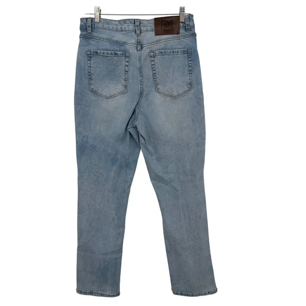 Frye Straight Leg Jeans Women 28 Light Blue High Rise Denim Classic Minimalist - Image 7