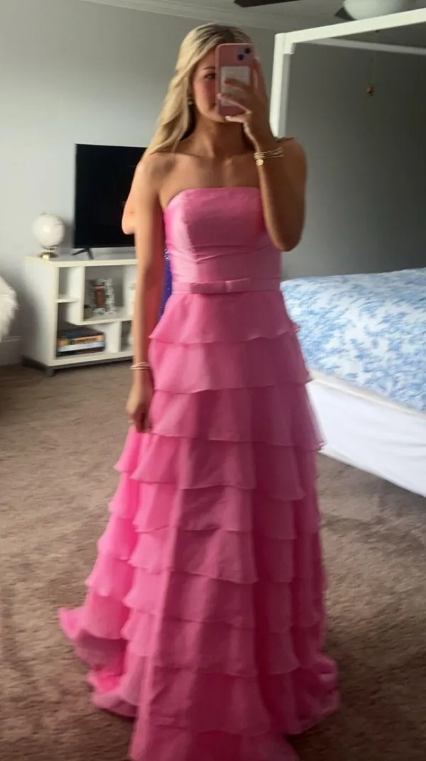 Pink prom dress Size 2 - Image 2