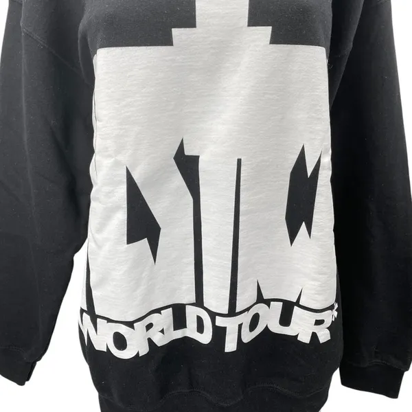 Justin Bieber Justice World Tour Black White Long Sleeve Concert Sweatshirt L - Image 3