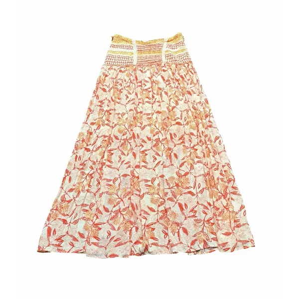 Free People Squared Off Convertible Maxi Skirt Size Small Multicolored Tie Side - Image 3