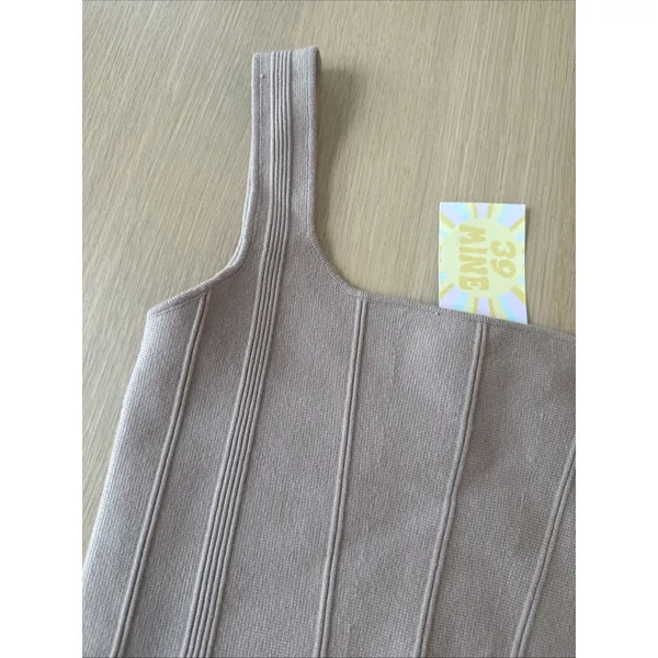 Revolve NWT All: Row The Farrah Top Ribbed Fitted Square Neck Crop Tank Top Medium - Image 2