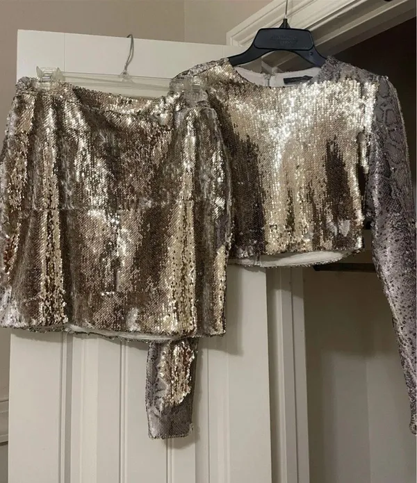 Olivaceous Sequin Two Piece Set - Image 3