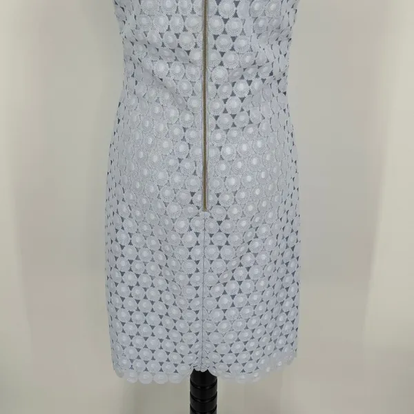 Ted Baker Jemille Sheath Dress‎ Size 8 Blue Scalloped Lace Feminine Romantic - Image 8