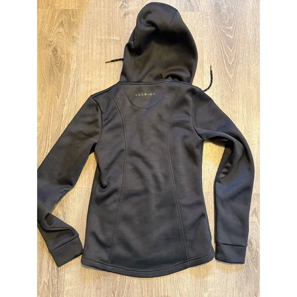AUBRION XXS‎ Gray Jacket Hooded Full Zip Fleece Equestrian Coat Grey - Image 3