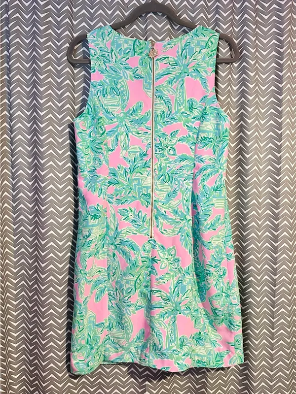 Lilly Pulitzer | Vivian Shift Dress "Mandevilla Baby Pink Sand Paradise", Sz 8 - Image 6