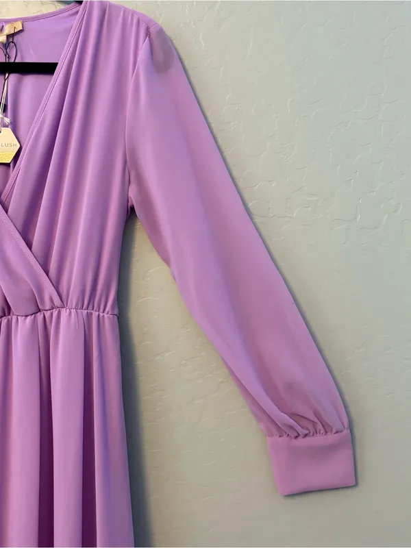 Pinkblush Ricarica lavender maternity long sleeve maxi dress medium NEW - Image 6