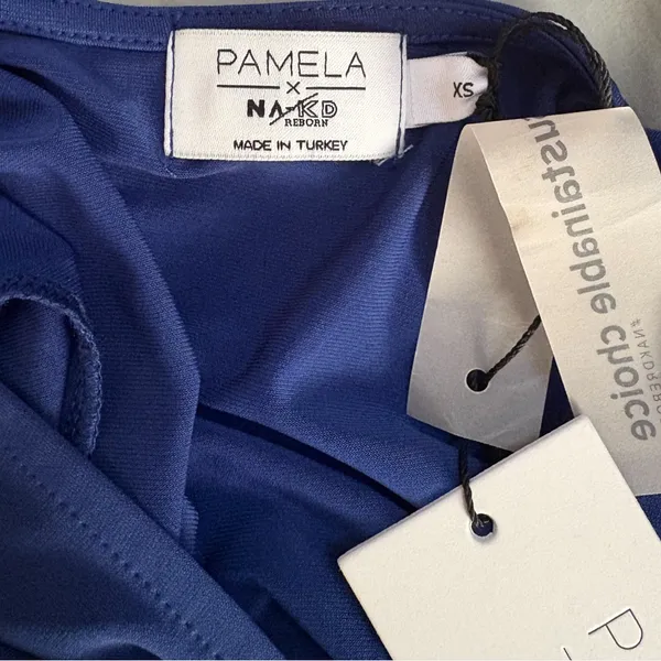 Pamela x Na-kd Blue Long Sleeve‎ Maxi Dress NWT Size XS - Image 6