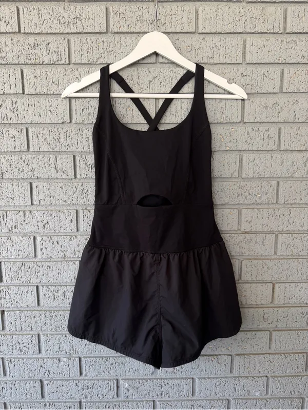 Free People Movement Righteous Runsie Romper Short Black Size XS - Image 5