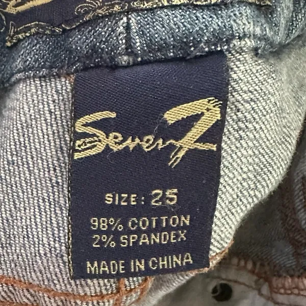 Seven7 Jeans Boot‎ Cut Blue Denim Women’s Size 25 Stretch - Image 12