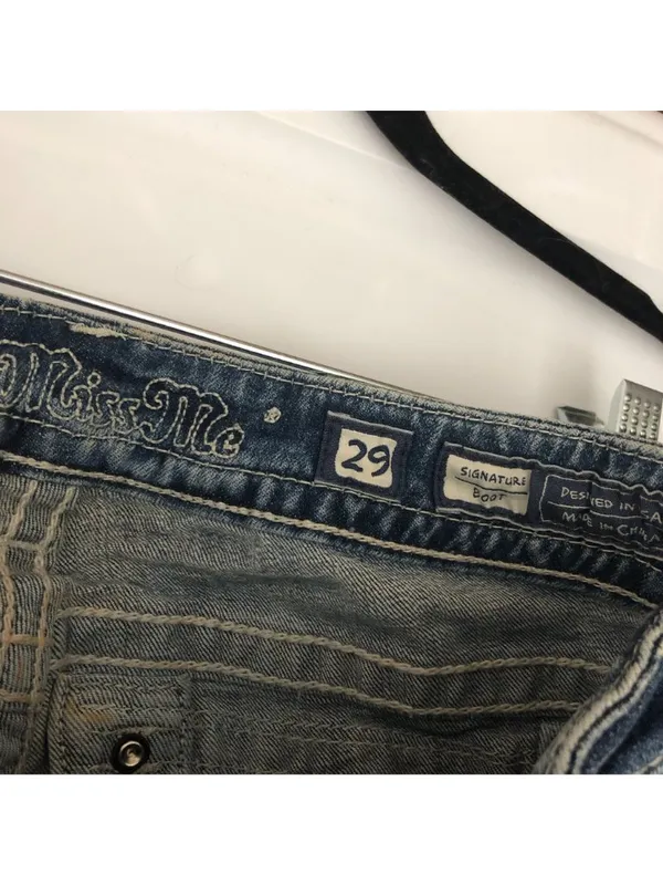 Miss Me Womens Signature Bootcut Jeans Size 29 Medium Wash Distressed Denim - Image 5