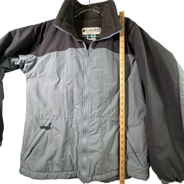 Vtg Columbia Interchange Jacket Nylon Fleece Blue‎ Grey Womens M Hiking Gorpcore - Image 7