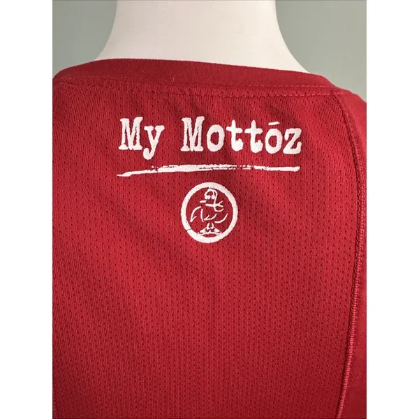 ALO Women's Red Performance Will Run For Beer Coolfit My Mottoz Shirt Sz XL - Image 8