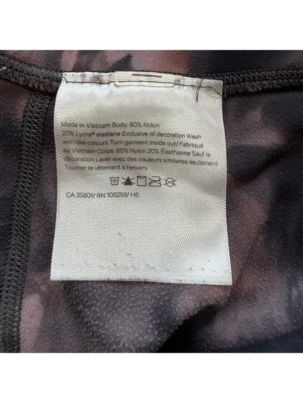 Lululemon Wunder Under Crop Leggings Women’s 6 S Brown Black Tie Dye 28 Waist - Image 5