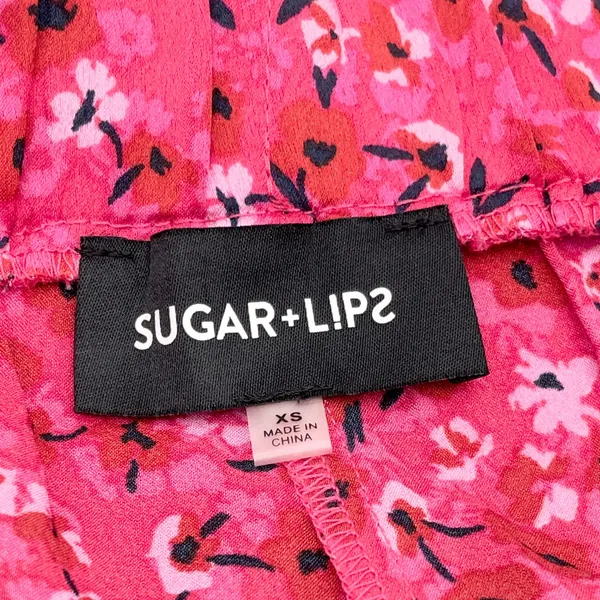 Sugar Lips Womens Wide‎ Leg Pants XS Floral Soft Girl Indie Romantic Coquette - Image 6