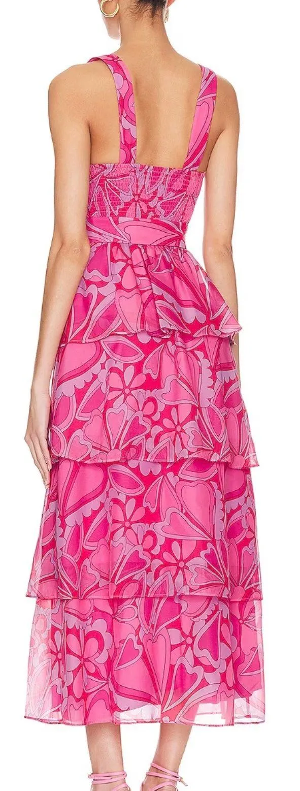 Show Me Your Mumu Pink Ruffle Tiered Dress - Image 5