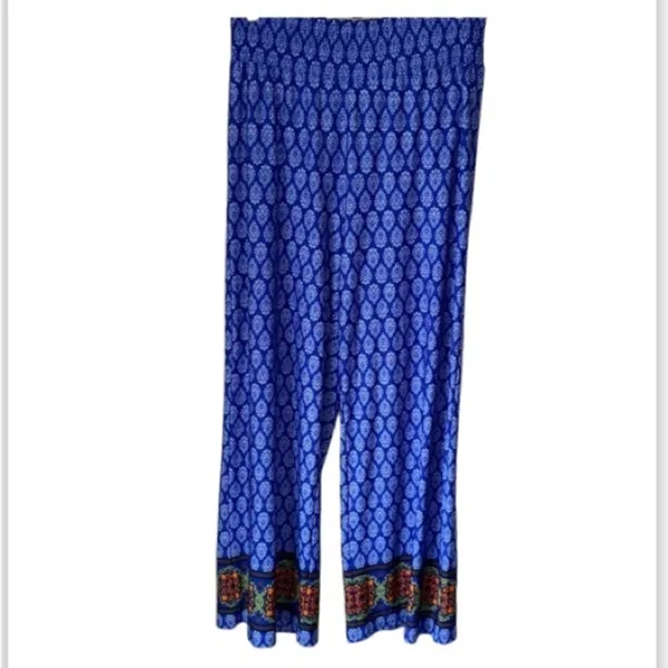 Sharagano pants stretch smocked waistband large lounge wide legged‎ large - Image 6