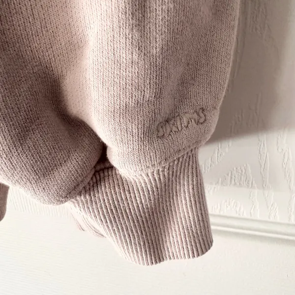 SKIMS Blush Pink Taupe Classic Pullover Hoodie Sweatshirt XS Casual Lounge Comfy - Image 4