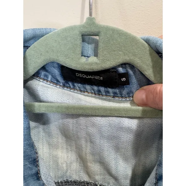 Dsquared2 Denim Sleeveless Romper Sz S Streetwear Designer Festival‎ - Image 8