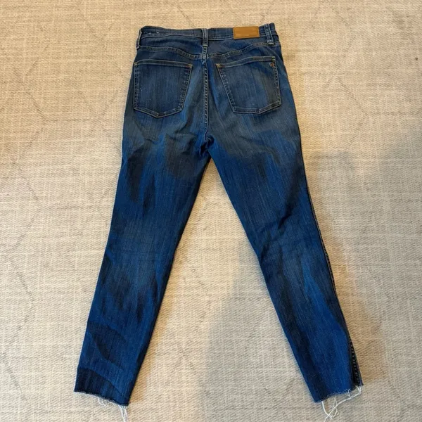 Madewell High Rise Button Fly Skinny Crop Jeans Dark Wash 28 - Image 2
