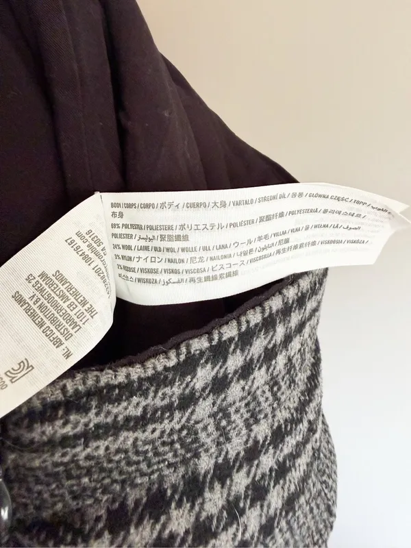 Abercrombie & Fitch Wool Plaid Wrap Mini Skirt Size XS - Image 5