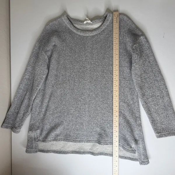 Eileen Fisher‎ Organic Cotton Marled Knit Sweater Small Grey Minimalist Capsule - Image 7