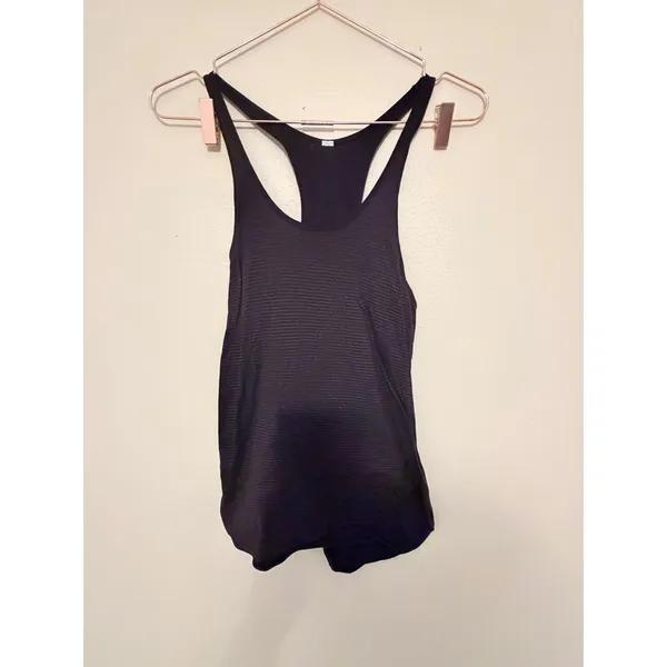 Lululemon Tank Top Womens 4 Black stripe Swiftly Tech Racerback 2.0 Ombre Gym‎ - Image 2