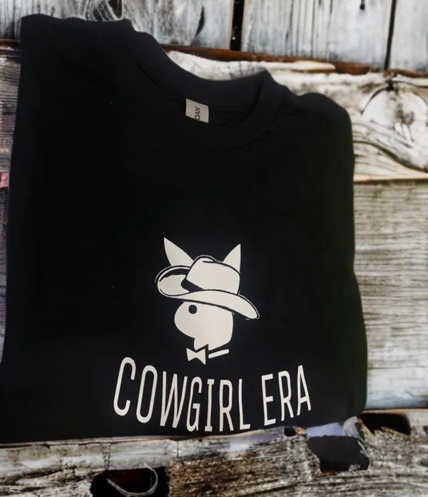 Western Playboy Tee Black Size M - Image 3