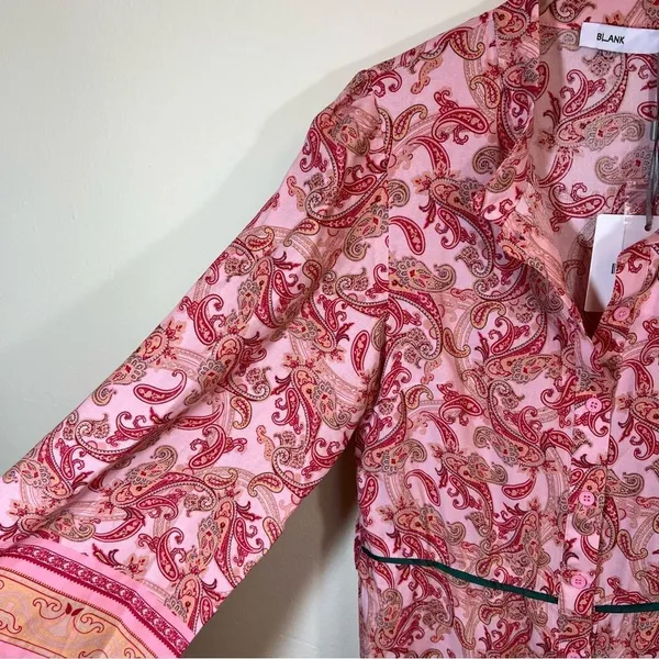 ✨ Dress Blank Printed Tiered‎ Maxi Dress Pink XS NWT NO BELT - Image 6