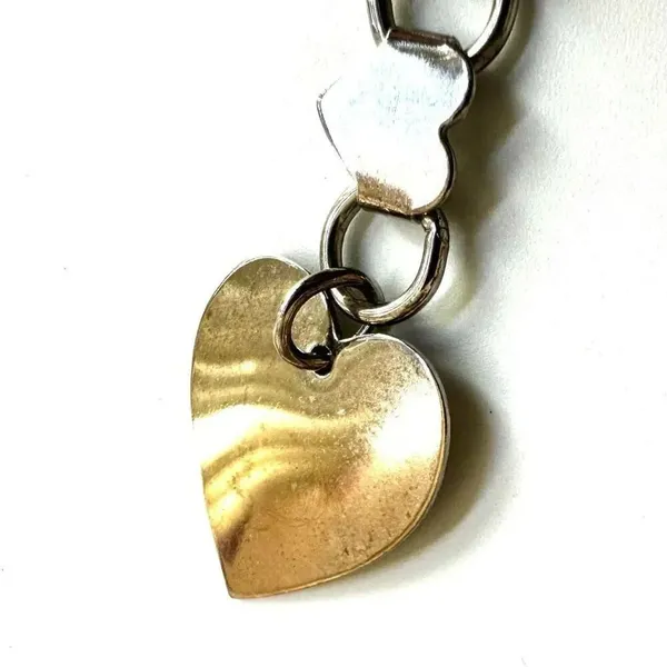 Silver tone heart hip belt - Image 6