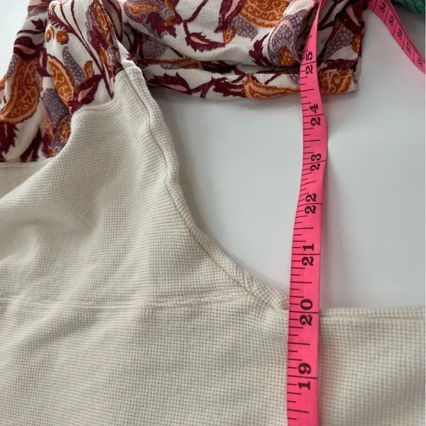 Anthropologie‎ vintage floral thermal top oversized sz M - Image 3