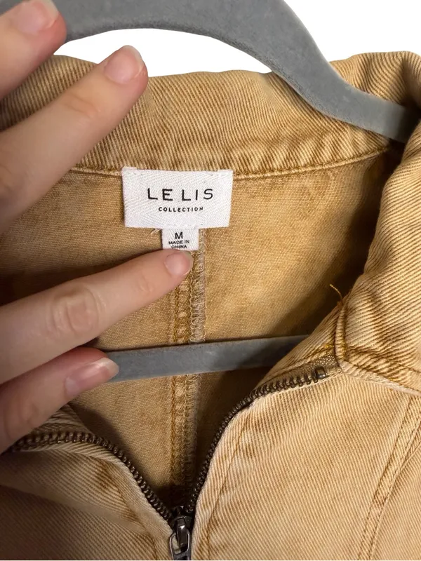 ✨🤎 Le Lis Collection Zip Front Denim Mini Dress Medium Cotton Utility‎ Y2K 🤎✨ - Image 6